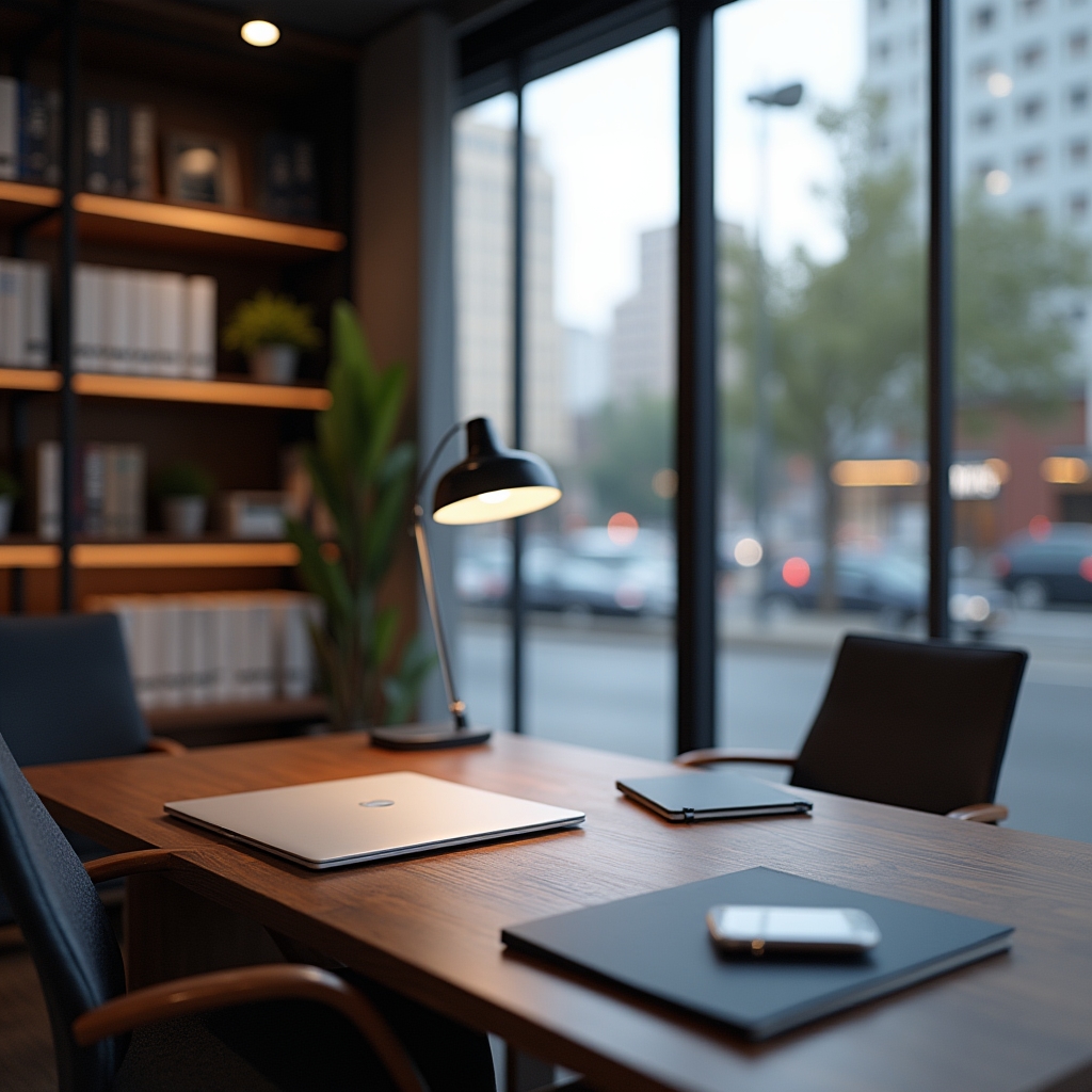 Vistumand consulting office in Bahía Blanca with modern workspace and organizational documents